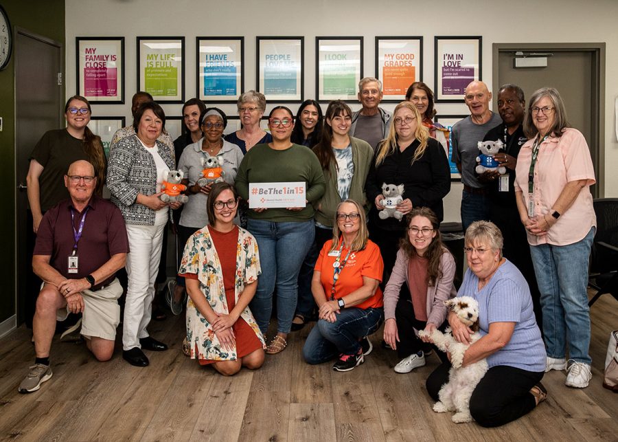 Group photo of trainees who have completed a mental health class