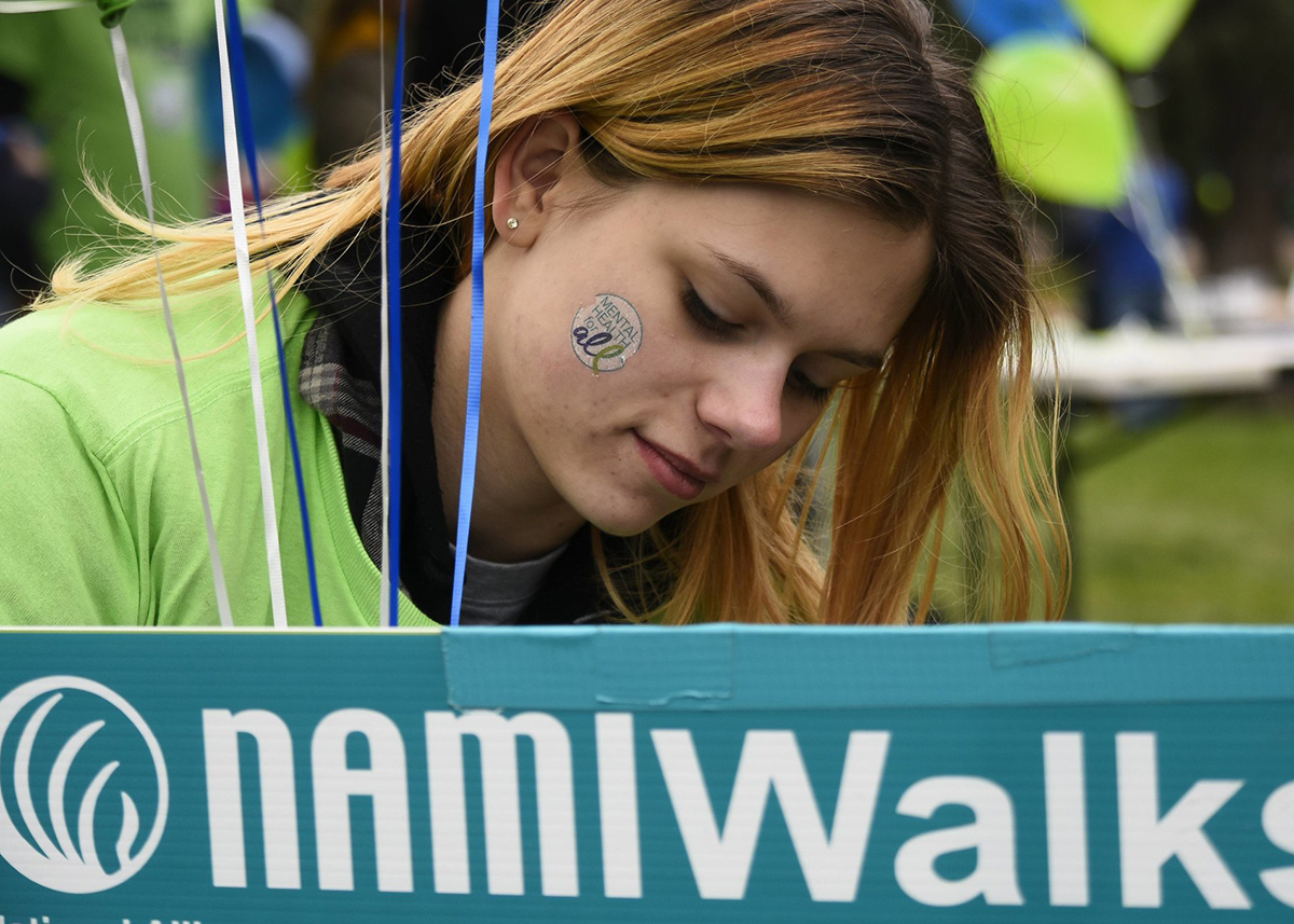 Young person at NAMI walks event